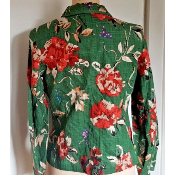 Vintage Koret Cottagecore and grannycore floral cotton blazer jacket - Picture 2 of 12